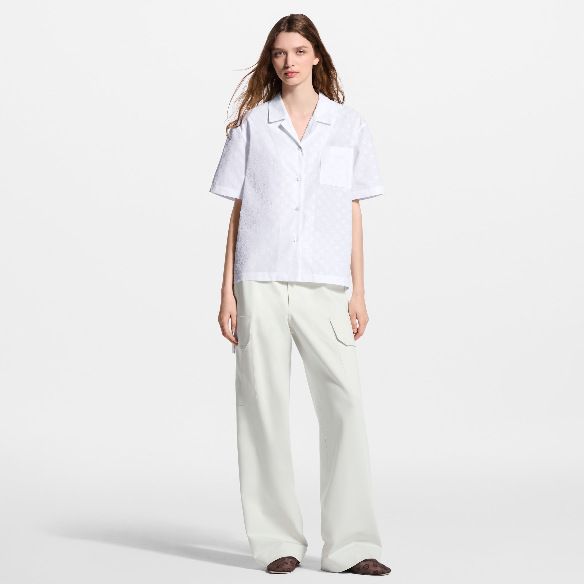 Fil Coupé Monogram Pajama Shirt - Women - Ready-to-Wear | LOUIS